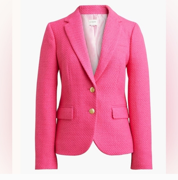 J. Crew Factory Jackets & Blazers - J. Crew Factory Schoolboy Tweed Blazer In Sweet Fuchsia